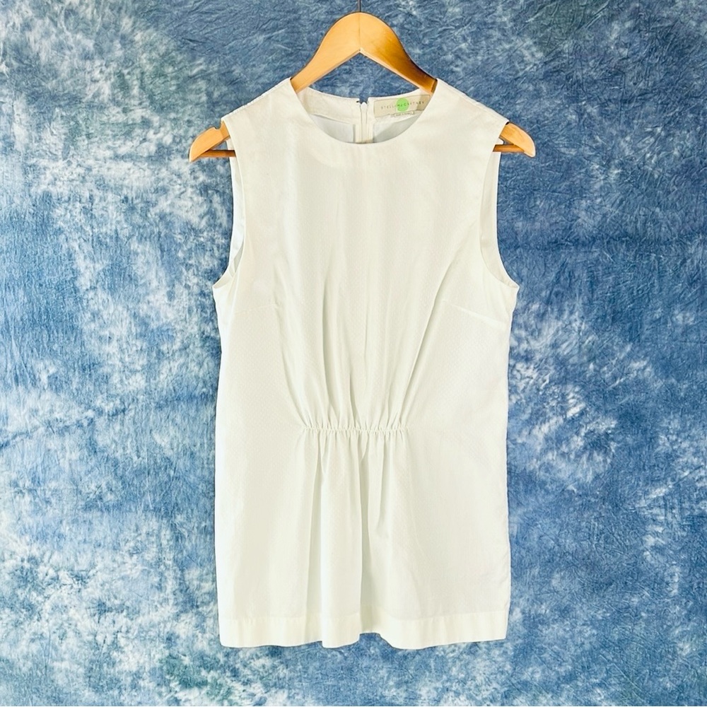 Stella McCartney White Sleeveless Tunic Blouse
